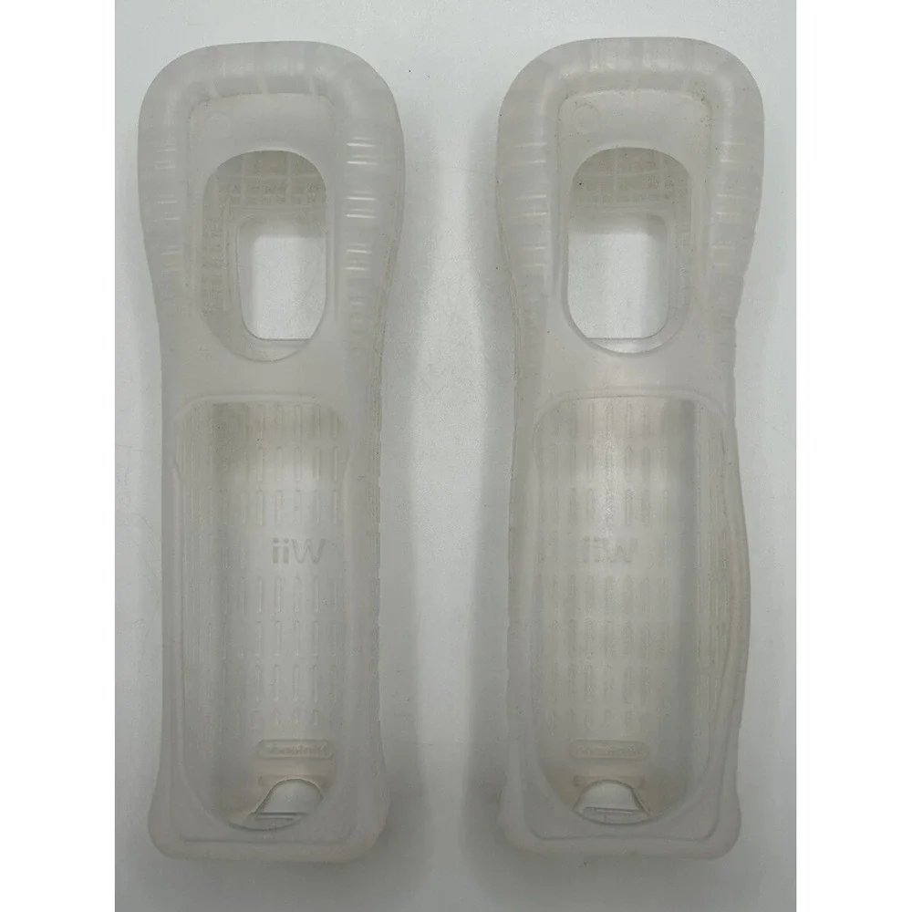 Nintendo‎ Wii Remote Silicone Gel Cover Grip Sleeves Pair Lot of 2 OEM Official